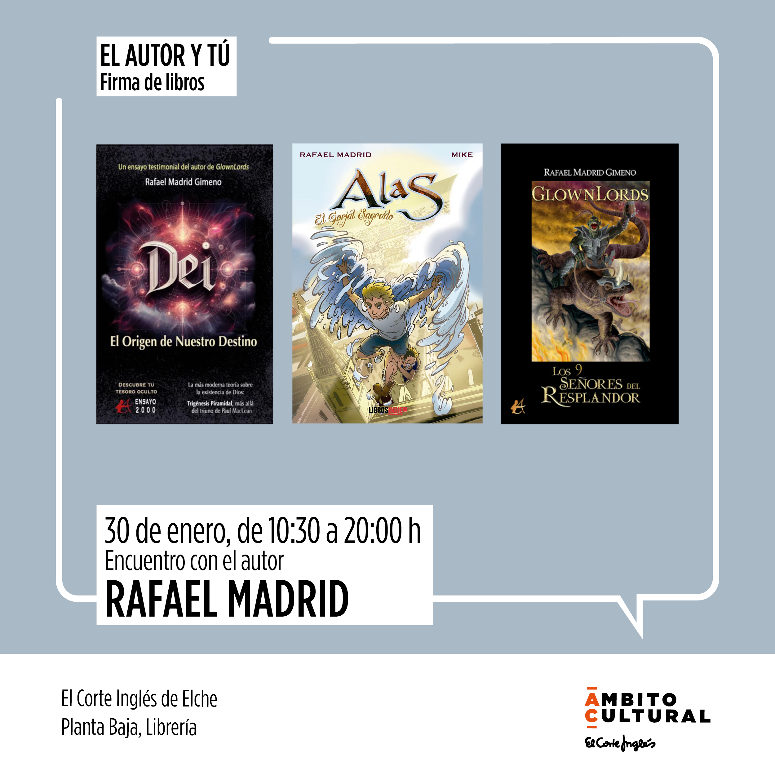 'Autor y Tú' Firma de ejemplares con autor Rafael Madrid Gimeno
